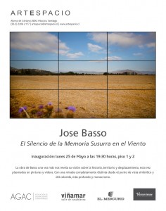 Afiche exposición de José Basso en Galería Artespacio 